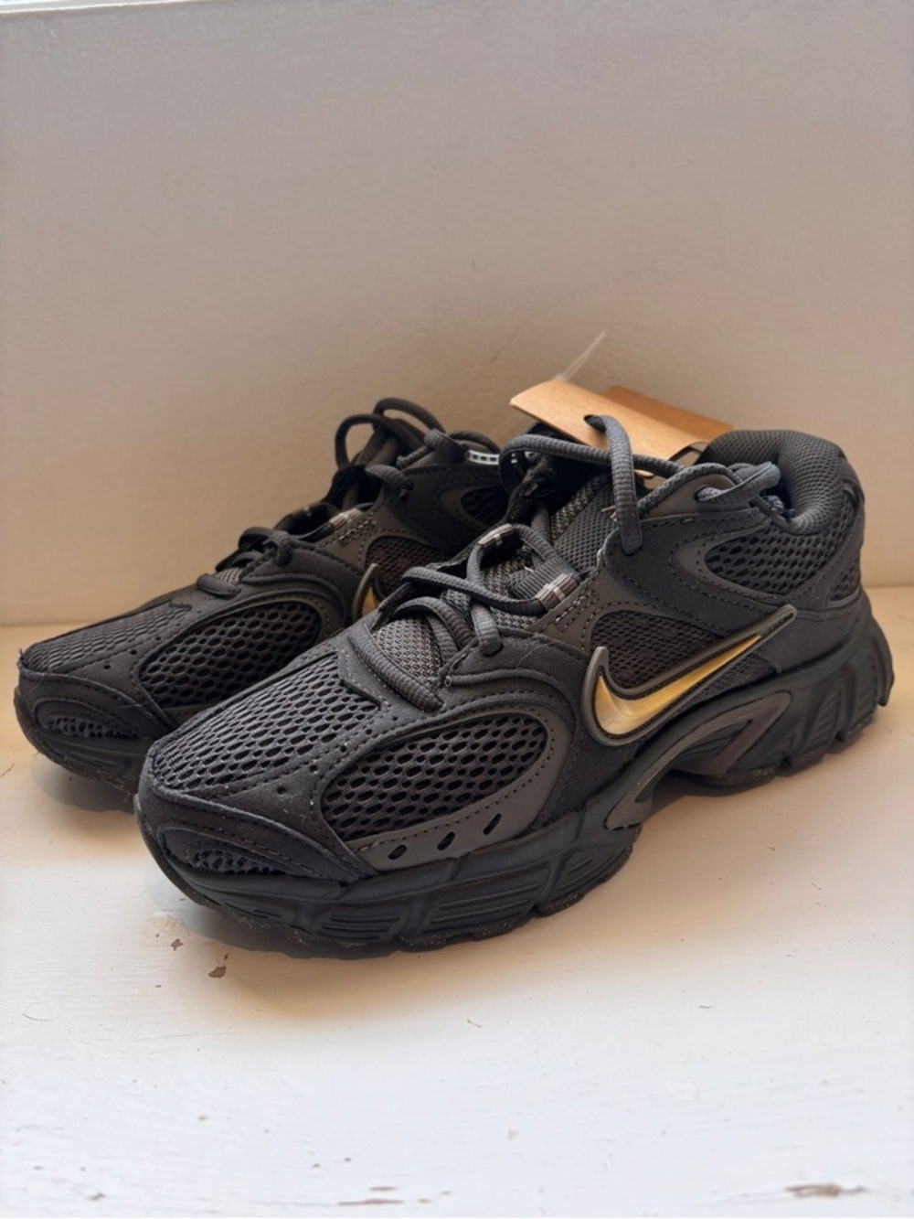 Nike Gray and White Mesh Running Shoes